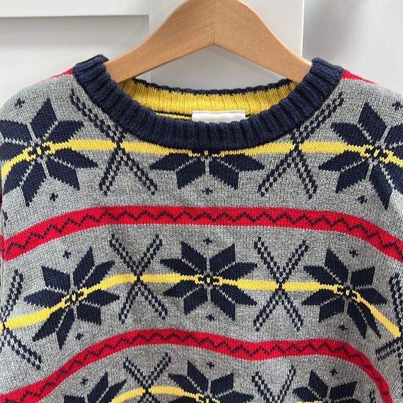Hanna Andersson Winter Snowflake Print Sweater Boys - Size 120 (US 6/7) - Picture 7 of 7